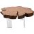 Woodland Live Edge Acacia Wood Coffee Table with Acrylic Legs