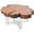 Woodland Live Edge Acacia Wood Coffee Table with Acrylic Legs