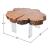 Woodland Live Edge Acacia Wood Coffee Table with Acrylic Legs