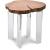 Woodland Live Edge Acacia Wood End Table with Acrylic Legs