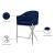 Xavier Counter Stool with Chrome Metal Legs