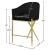Xavier Counter Stool with Gold Metal Legs