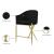 Xavier Counter Stool with Gold Metal Legs