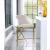 Xavier Counter Stool with Gold Metal Legs