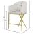 Xavier Counter Stool with Gold Metal Legs