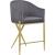 Xavier Counter Stool with Gold Metal Legs