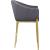 Xavier Counter Stool with Gold Metal Legs