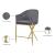 Xavier Counter Stool with Gold Metal Legs