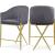 Xavier Counter Stool with Gold Metal Legs