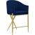 Xavier Counter Stool with Gold Metal Legs