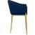 Xavier Counter Stool with Gold Metal Legs