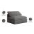 Cozy Velvet Modular Fiber Filled Comfort Overstuffed Armless Chair