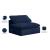 Cozy Velvet Modular Fiber Filled Comfort Overstuffed Armless Chair
