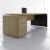 Mito Executive Desk w/Pedestal & Gloss Side Panel