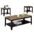 Flores Faux Marble 3-piece Occasional Table Set with Shelf