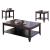 Brooks Wood Veneer 3-piece Occasional Table Set with Lower Shelf