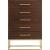 Maxine 5-Drawer Wood Chest with Brushed Gold Metal Legs & Handles