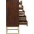 Maxine 5-Drawer Wood Chest with Brushed Gold Metal Legs & Handles