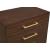 Maxine 5-Drawer Wood Chest with Brushed Gold Metal Legs & Handles