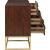Maxine 6-Drawer Wood Dresser with Brushed Gold Metal Legs & Handles