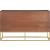 Maxine 6-Drawer Wood Dresser with Brushed Gold Metal Legs & Handles