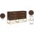 Maxine 6-Drawer Wood Dresser with Brushed Gold Metal Legs & Handles