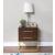 Maxine 2-Drawer Wood Veneer Nightstand with Brushed Gold Metal Legs & Handles