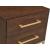 Maxine 2-Drawer Wood Veneer Nightstand with Brushed Gold Metal Legs & Handles