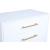 Maxine 5-Drawer Wood Chest with Brushed Gold Metal Legs & Handles