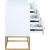 Maxine 6-Drawer Wood Dresser with Brushed Gold Metal Legs & Handles