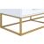 Maxine 6-Drawer Wood Dresser with Brushed Gold Metal Legs & Handles