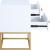 Marisol 3-Drawer Wood Veneer Nightstand with Brushed Gold Metal Legs & Handles