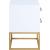 Marisol 3-Drawer Wood Veneer Nightstand with Brushed Gold Metal Legs & Handles