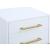 Marisol 3-Drawer Wood Veneer Nightstand with Brushed Gold Metal Legs & Handles