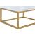 Marisol 3-Drawer Wood Veneer Nightstand with Brushed Gold Metal Legs & Handles