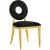 Carousel Velvet Dining Chair with Gold Stainless Steel Frame