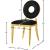 Carousel Velvet Dining Chair with Gold Stainless Steel Frame