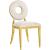Carousel Velvet Dining Chair with Gold Stainless Steel Frame