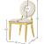 Carousel Velvet Dining Chair with Gold Stainless Steel Frame