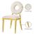 Carousel Velvet Dining Chair with Gold Stainless Steel Frame