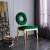 Carousel Velvet Dining Chair with Gold Stainless Steel Frame