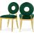 Carousel Velvet Dining Chair with Gold Stainless Steel Frame