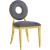 Carousel Velvet Dining Chair with Stainless Steel Frame