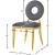 Carousel Velvet Dining Chair with Stainless Steel Frame