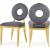 Carousel Velvet Dining Chair with Stainless Steel Frame
