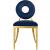Carousel Velvet Dining Chair with Gold Stainless Steel Frame