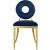 Carousel Velvet Dining Chair with Stainless Steel Frame