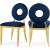 Carousel Velvet Dining Chair with Gold Stainless Steel Frame