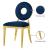 Carousel Velvet Dining Chair with Gold Stainless Steel Frame