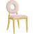 Carousel Velvet Dining Chair with Gold Stainless Steel Frame